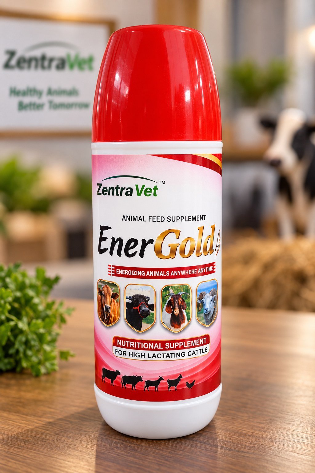 EnerGold animal feed supplement bottle