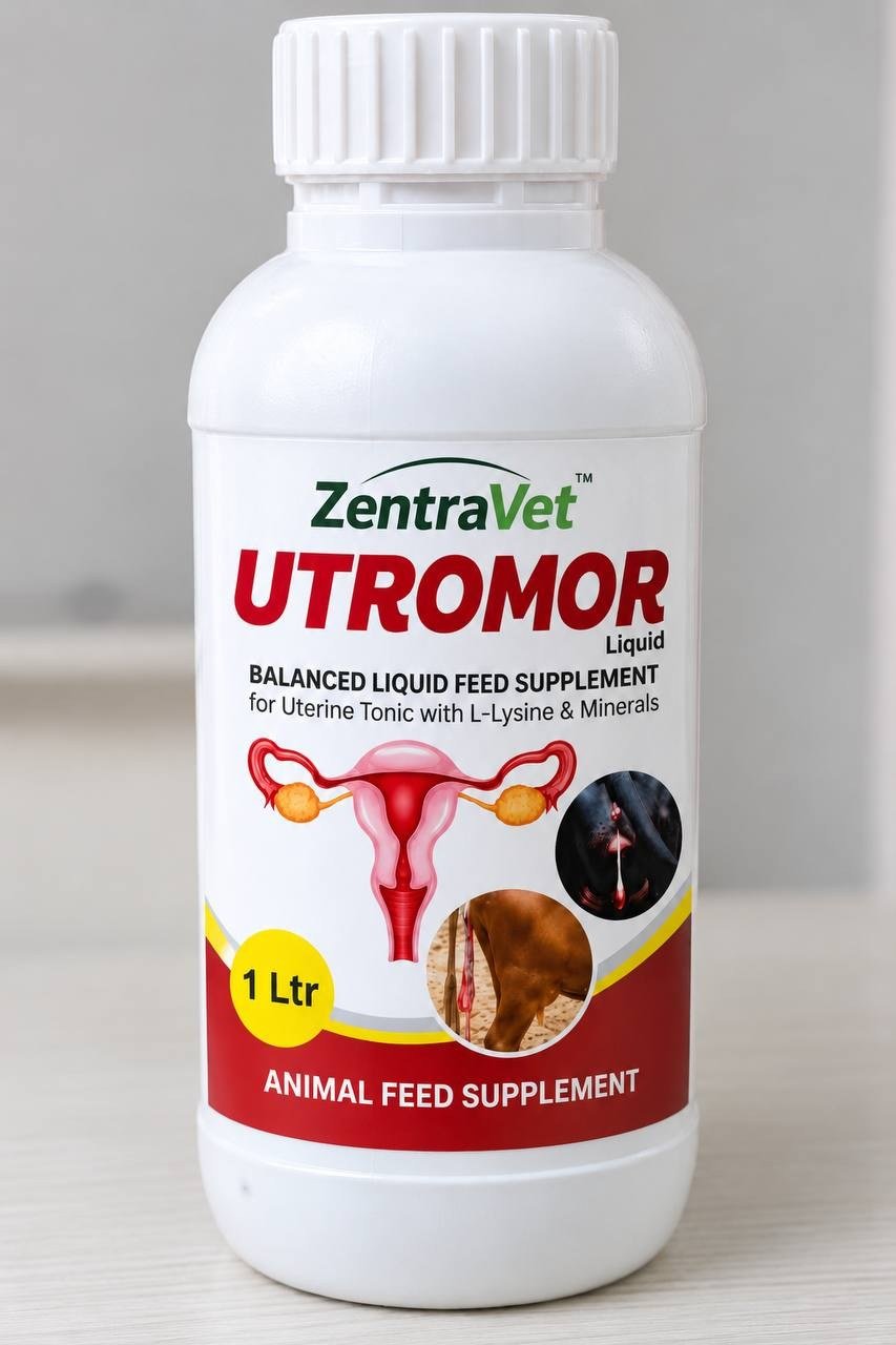 Utromor uterine tonic liquid feed supplement bottle